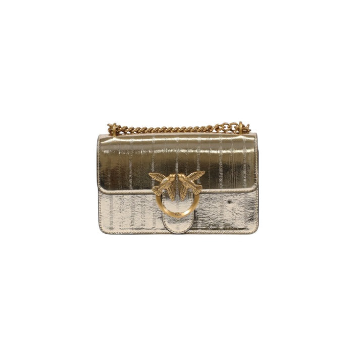 Pinko Bag Women Golden Handbag for Spring Summer