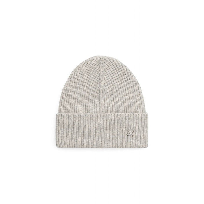 Calvin Klein Hat Women Grey Made of Wool for Autumn Winter