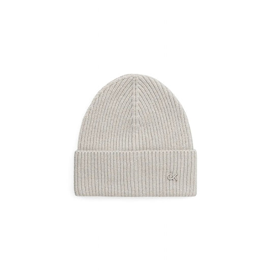 Calvin Klein Hat Women Grey Made of Wool for Autumn Winter