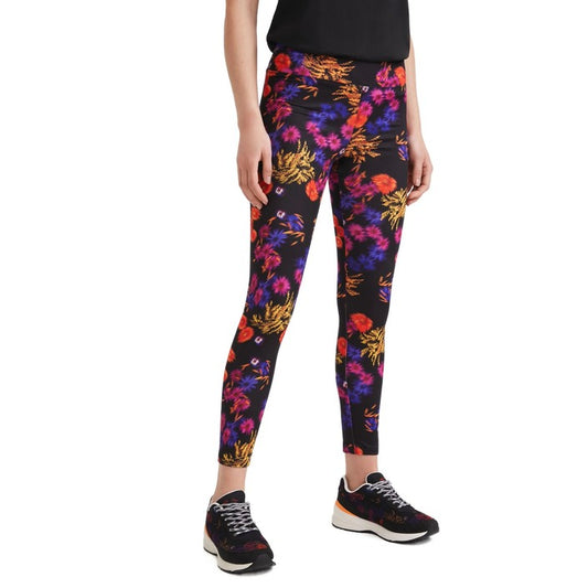 Desigual Leggings Damen Mit Blumenmuster In Schwarz