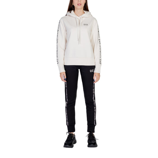 Ea7 Anzug Damen Beige Mit Kapuze Für Herbst Winter