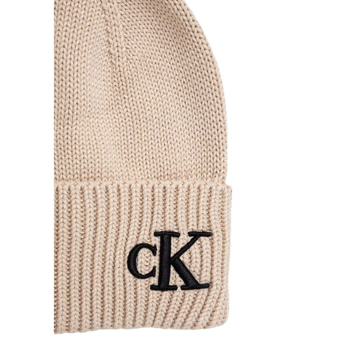 Calvin Klein Hat Women Beige Made of Acrylic and Cotton