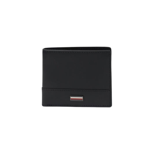 Tommy Hilfiger Brieftasche Herren Schwarz Leder 8,5x10x2
