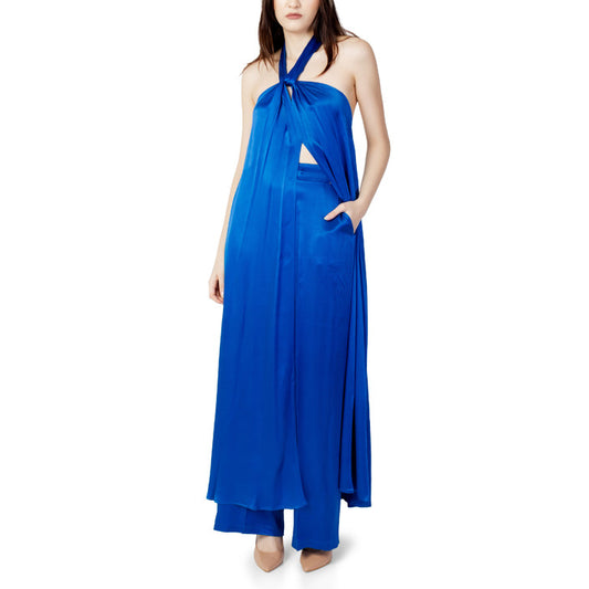 Hanny Deep Anzug Damen Blau Ärmellos für Frühling Sommer