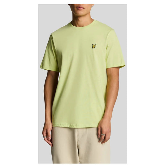 Lyle & Scott Herren T-Shirt in Gelb mit Rundhalsausschnitt, ideal für alle Jahreszeiten und aus 100% Baumwolle.