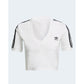 Adidas T-Shirt Damen Weiß Mit V-Ausschnitt Kurzarm