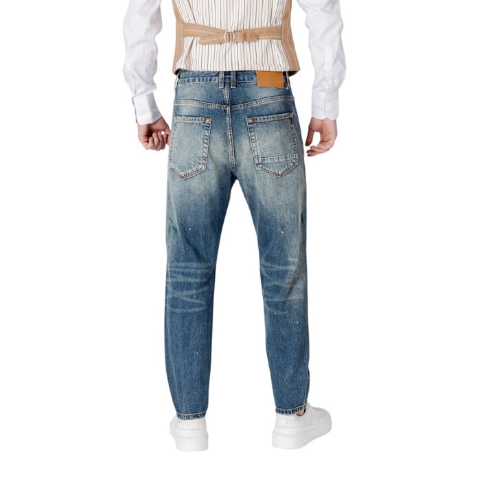 Vaqueros Gianni Lupo para hombre, color azul liso con bolsillos