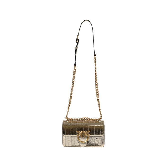 Pinko Bag Women Golden Handbag for Spring Summer