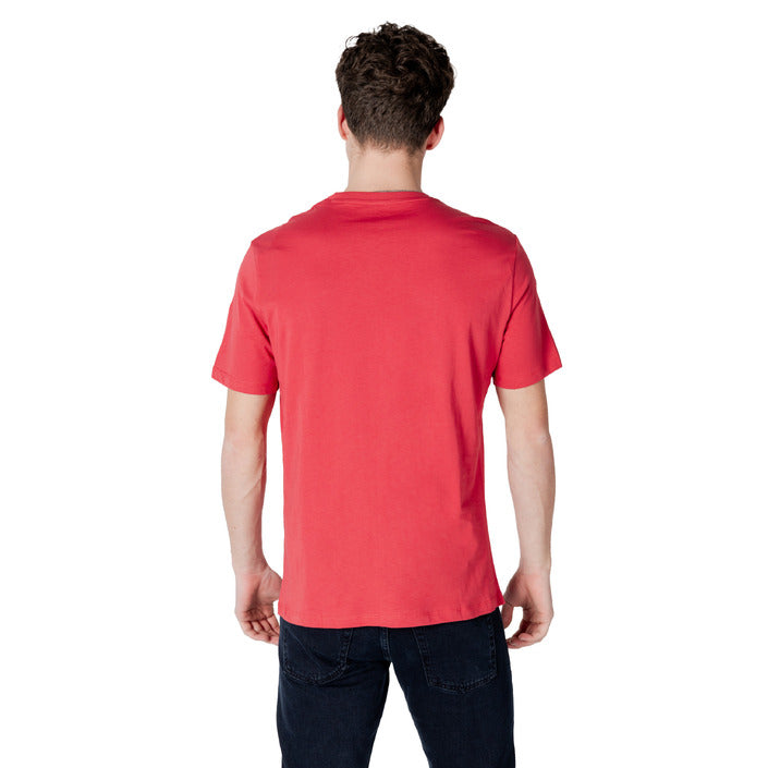 Armani Exchange T-Shirt Herren Rot Mit Rundhals 100 Baumwolle