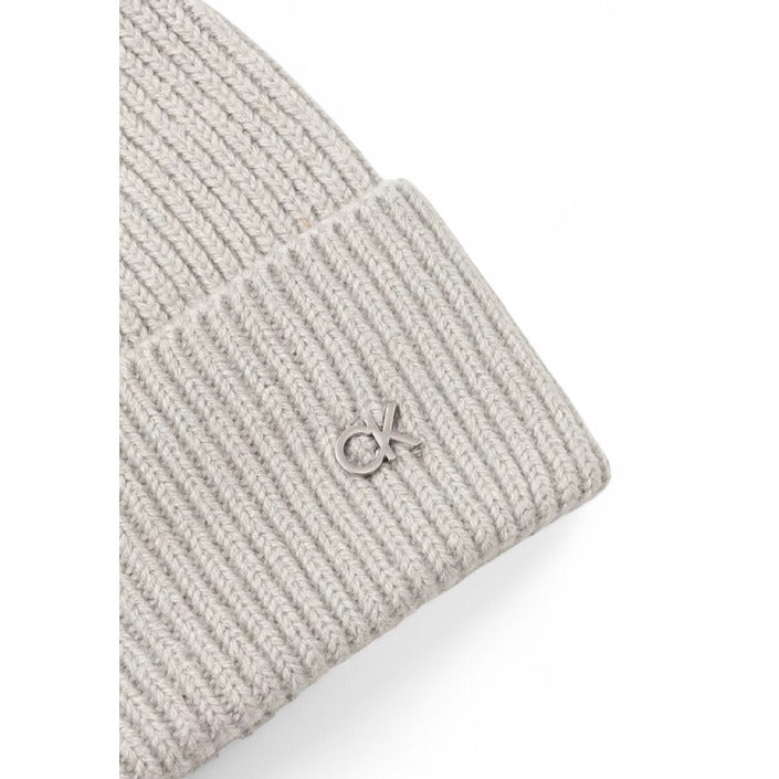 Calvin Klein Hat Women Grey Made of Wool for Autumn Winter