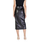 Ichi Skirt Women Black With Zipper for Autumn