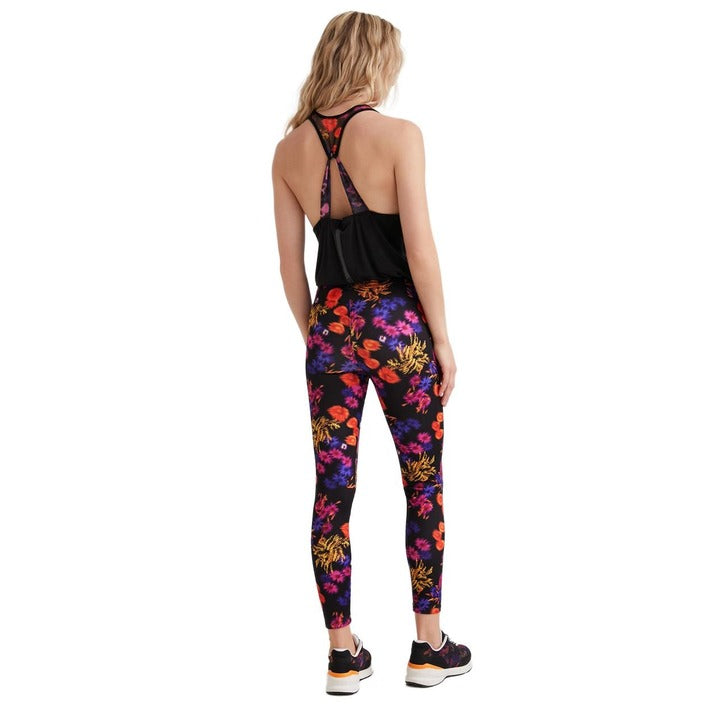 Desigual Leggings Damen Mit Blumenmuster In Schwarz